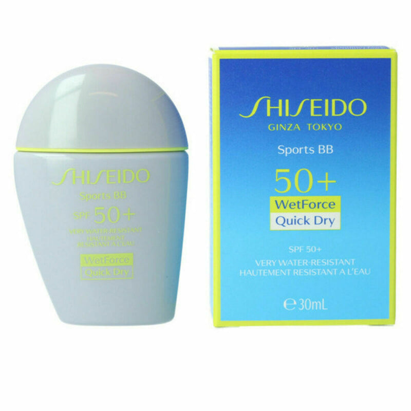 Crème Hydratante avec Couleur Sports BB Shiseido SPf 50+ Very Dark (30 ml)