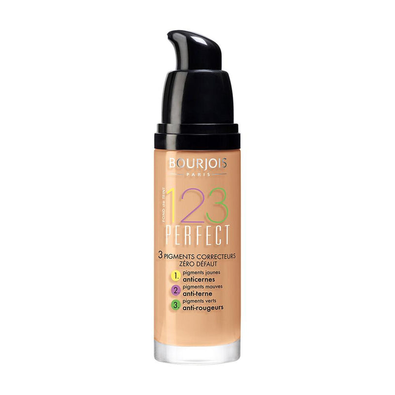 Base de maquillage liquide Bourjois 123 Perfect Nº 55 Dark Beige Spf 10 30 ml