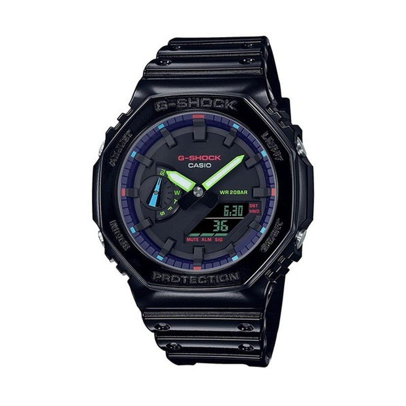 Montre Homme Casio G-Shock OAK COLLECTION VIRTUAL RAINBOW SERIE Noir (Ø 45 mm)