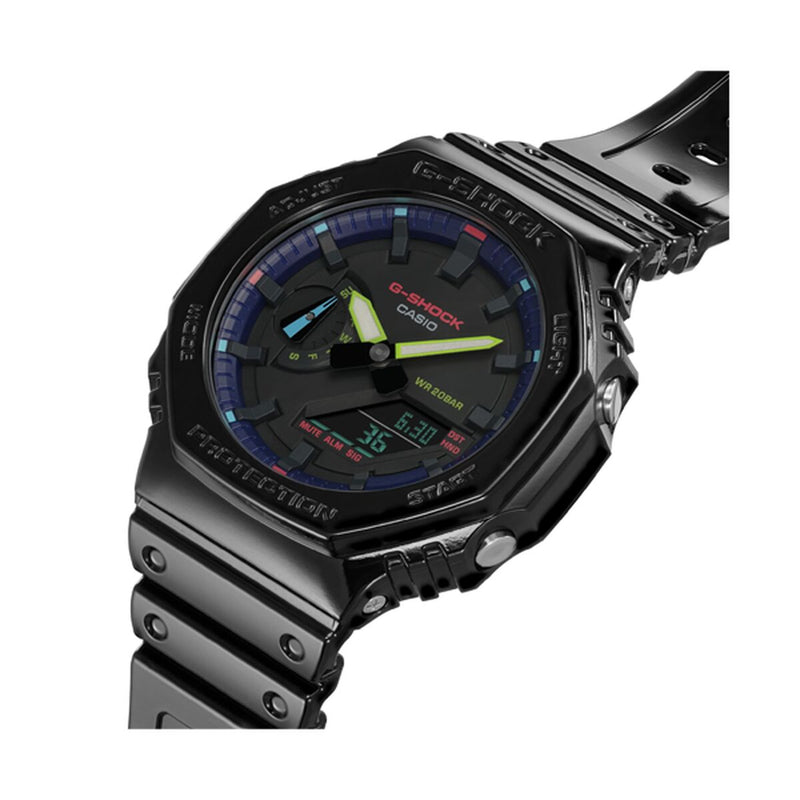 Montre Homme Casio G-Shock OAK COLLECTION VIRTUAL RAINBOW SERIE Noir (Ø 45 mm)