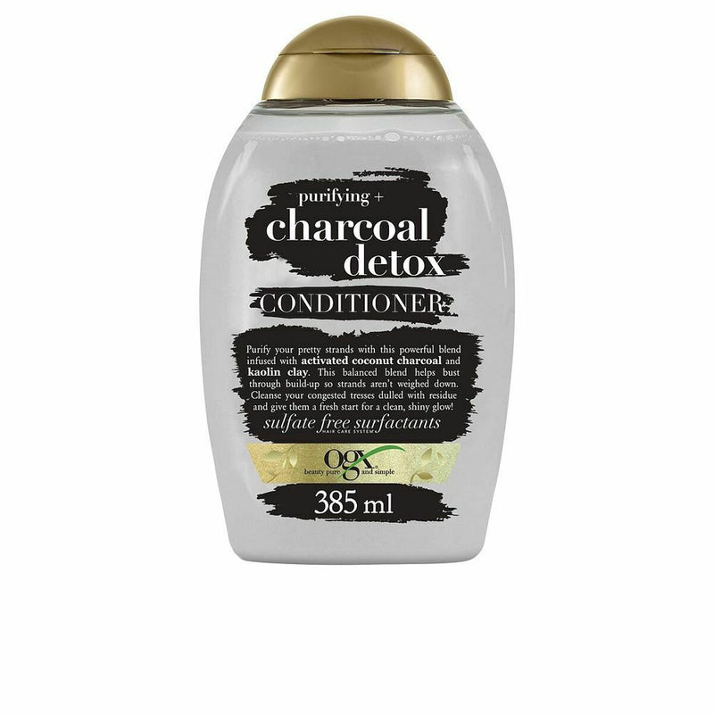 Après-shampooing OGX Exfoliant Purifiant Charbon actif (385 ml)