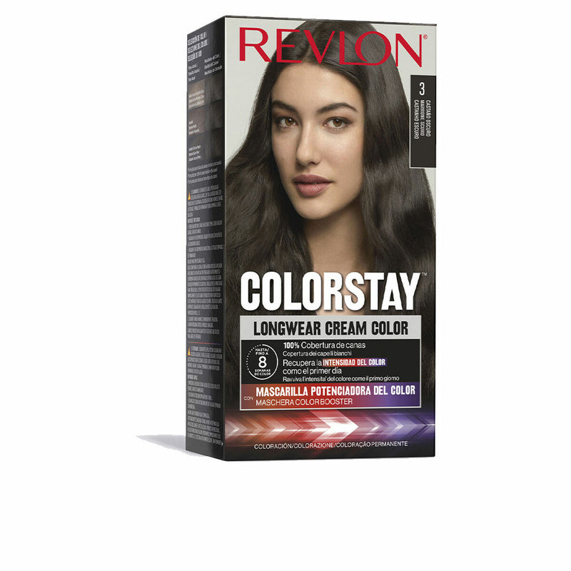 Teinture permanente Revlon Colorstay Chatain foncé Nº 3