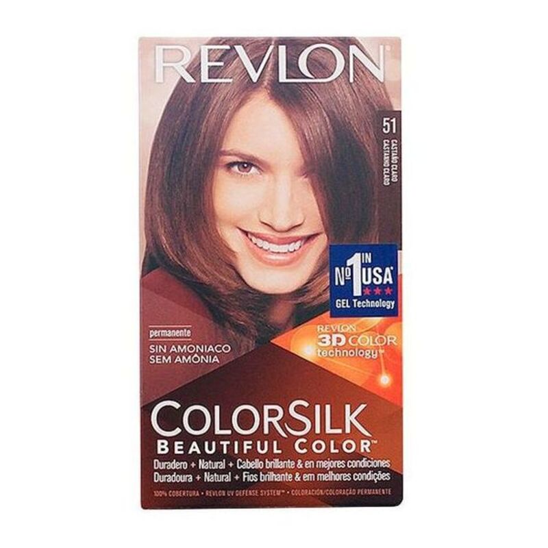 Teinture sans ammoniaque Colorsilk Revlon Marron léger