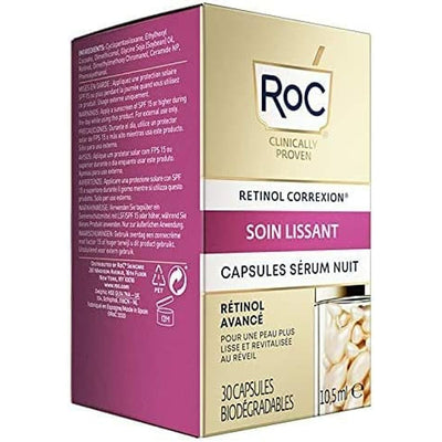 Sérum visage Roc Line Smoothing Rétinol Nuit 30 Capsules