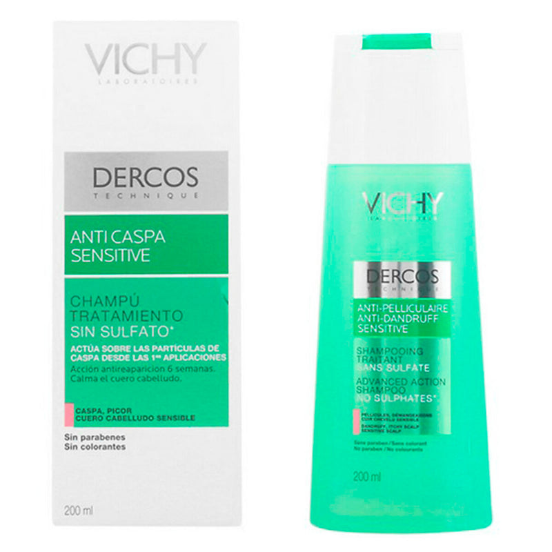 Shampooing antipelliculaire Dercos Vichy (200 m) Cheveux avec pellicules