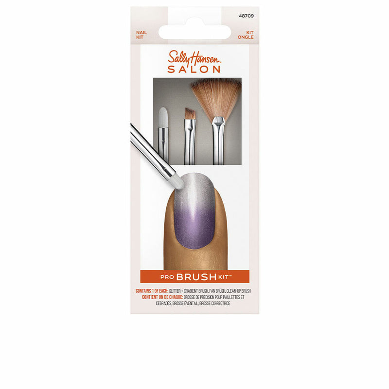 Kit de broche de maquillage Sally Hansen Pro Brush Ongles 3 Pièces