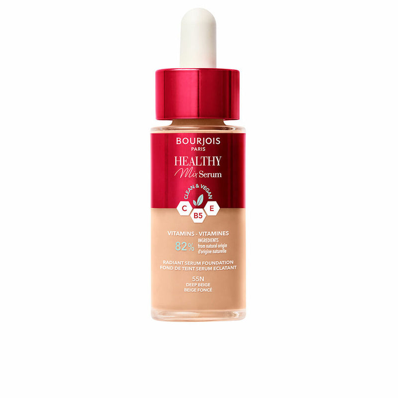 Base de maquillage liquide Bourjois Healthy Mix Sérum Nº 55N Deep beige 30 ml