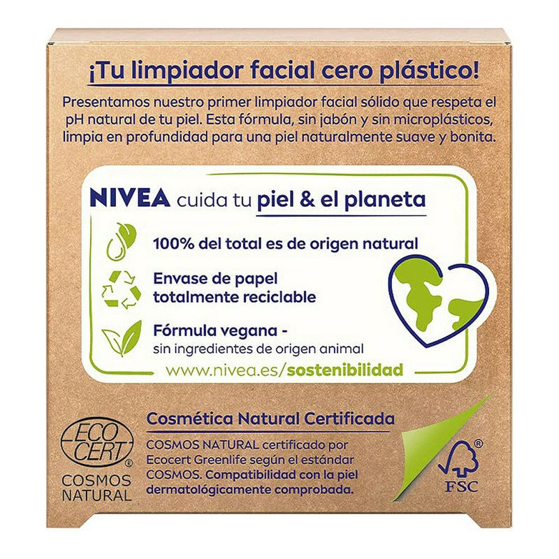 Nettoyant visage Naturally Clean Nivea Solide Exfoliant Charbon actif (75 g)