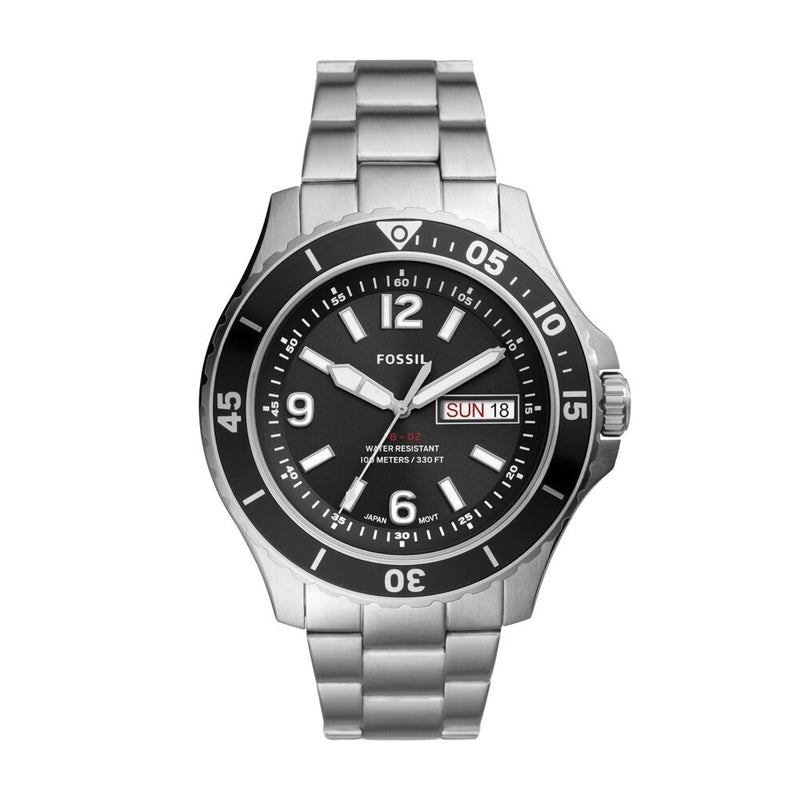 Montre Homme Fossil FS5687 Noir Argenté