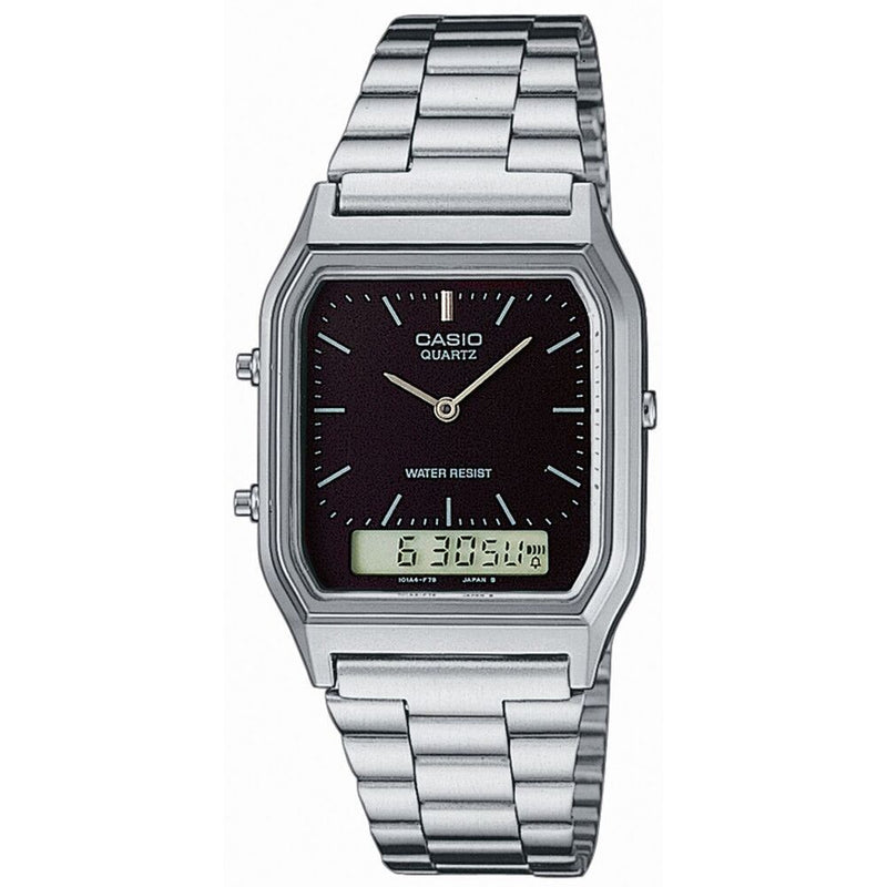 Montre Unisexe Casio Noir Argenté