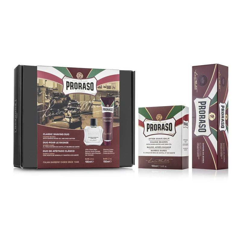 Set de rasage Proraso Barbe Dure 2 Pièces