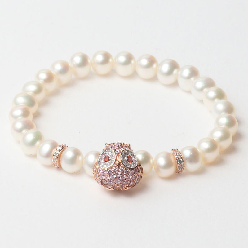 Bracelet Femme Lancaster JLA-BR-OWL-2-WH Blanc Argent 925 16 mm Rosé