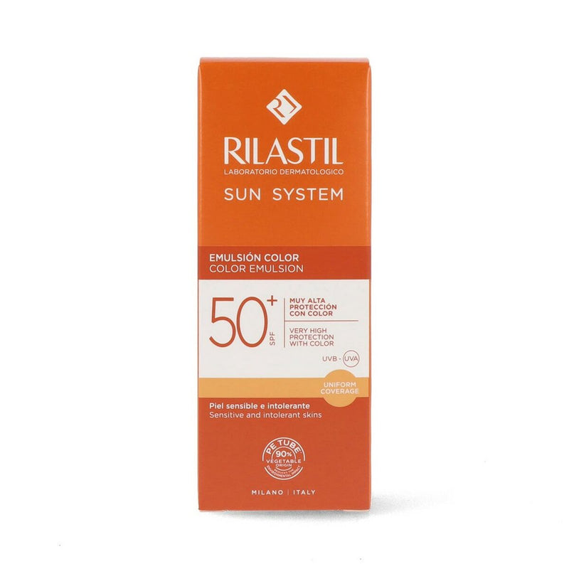 Crème Solaire Avec Couleur Rilastil Sun System Spf 50+ (50 ml)