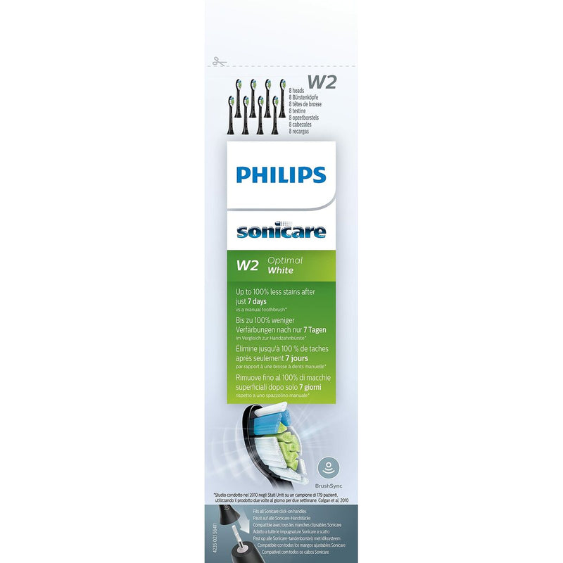 Tête de rechange Sonicare W2 Optimal Philips HX6068/13 Noir 8 Unités