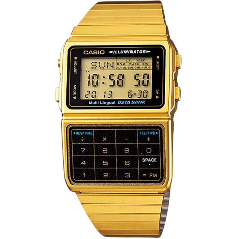 Montre Homme Casio DATABANK CALCULATOR GOLD